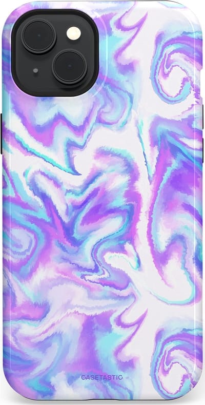 Casetastic Hoesje Geschikt voor Apple iPhone 15 Plus Magsafe - Stijlvolle Beschermende Duo-layer Case - Tie Dye magie