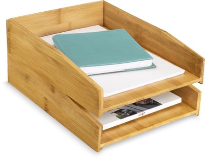 CEP brievenbakje uit bamboe ft A4 | set van 2 stuks