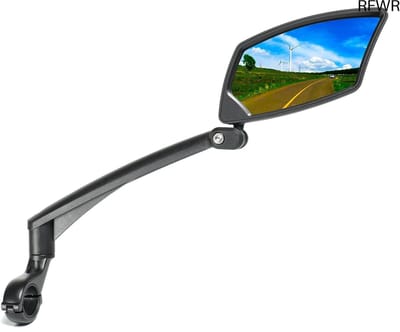 RFWR® Veilige Fietsspiegel met Krasbestendige Glazen Lens, Verstelbaar en Draaibaar