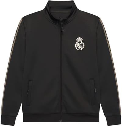 Real Madrid Trainingspak Kind - Vest + Trainingsbroek - Officiële Fanmerchandise - Zwart/Goud - Maat 116 t/m 164
