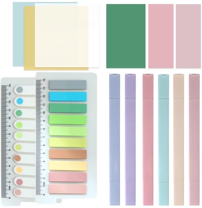 Dailygoods- Notitieblaadjes 700 stuks - Zelfklevend - Zachte Pastelmarkeerset - Sneldrogend - Geschikt voor Boeknotities - Afmetingen 20 x 18 x 1,5 cm - Plaknotities