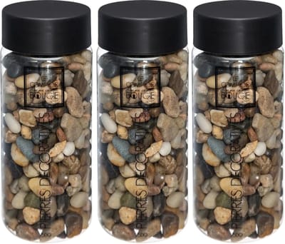 Kleine decoratie/hobby steentjes - 3x - 750 gram - bruin mix - Aquarium en vazen vulling