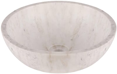Differnz Marmor waskom - 40x40x15cm - rond - marmer - glans wit