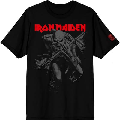 Iron Maiden - 50 Trooper Crop Heren T-shirt - S - Zwart