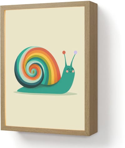 Nachtlampje 30x40 cm - Kinder lamp - Slak - Regenboogschild - Groen - Tafellamp kinderkamer draadloos - Slaapkamer lampje - Bedlamp kinderen - Kinderlampje - Wandlamp babykamer - Nachtlampjes