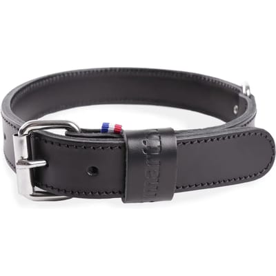 Dubbele lederen halsband Martin Sellier 35/75