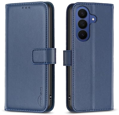 BINFEN Hoesje - Geschikt voor Samsung Galaxy A27 Hoesje - BINFEN Color Book Case - Blauw