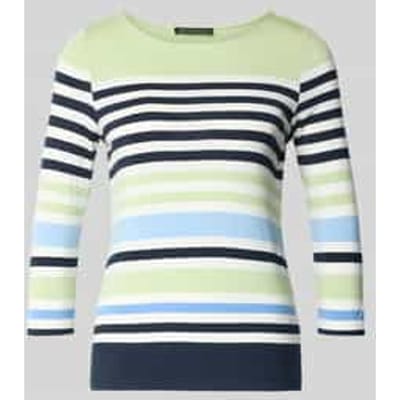 T-shirt van mix van viscose en elastaan met 3/4-mouw
