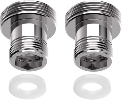 Wateraansluitadapter Set van 2, M22 naar M16, Aluminium, Geschikt voor Kranen, Hoge Kwaliteit en Duurzaam