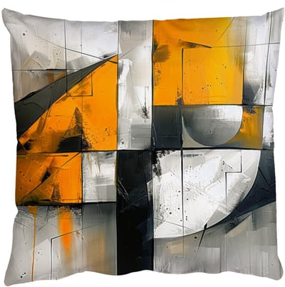 Sierkussens - Kussentjes Woonkamer - 50x50 cm - Geel - Abstract - Modern - Vormen
