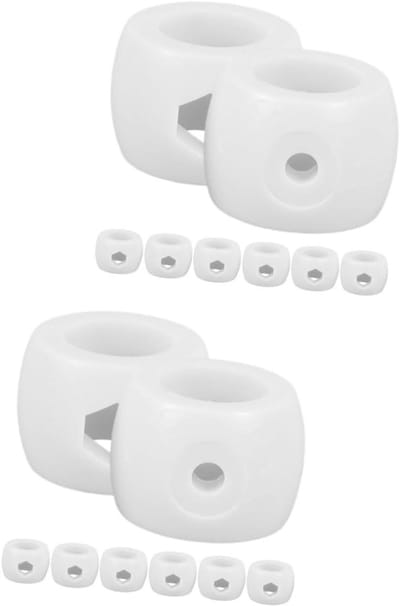Tafelvoetbal Onderdelen - Stanglagers Ring - Spel Reparatie - Duurzaam Plastic Materiaal - 16 Stuks - Wit