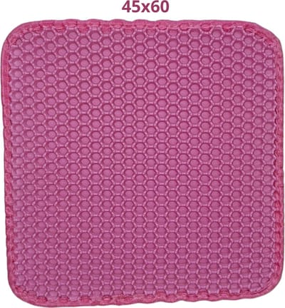 Bovista Kattenbak Mat - Katten Mat - Grit Opvanger - Schoonloopmat Kattenbak - Kattenbak Uitloopmat - Kattenbak Matje - Cat Litter Mat - Roze - 45x60cm