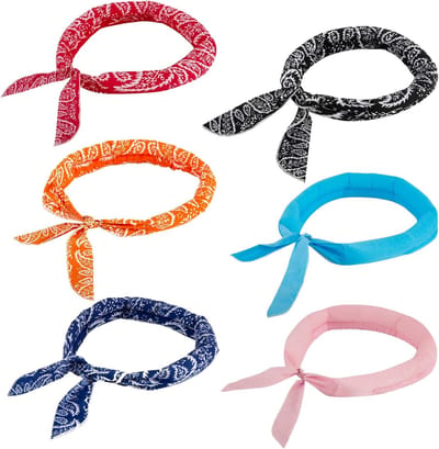 Verkoelende Nekwraps - Nekkoelers - Warm Weer - Herbruikbaar - 100 x 5 cm - Veelkleurig