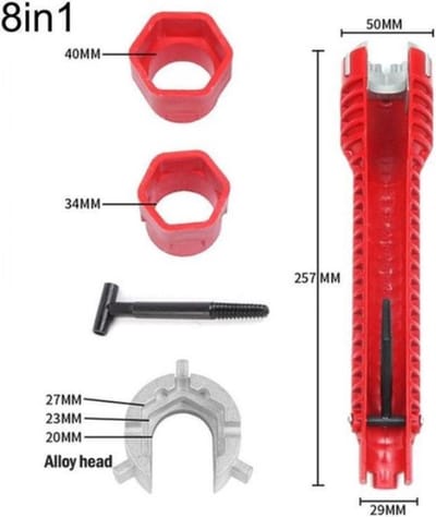 Premium Wastafel Wrench - Sanitair Gereedschap - Verstelbare Tang - Badkamer - Klussen - Gootsteen - Reparatie Tool