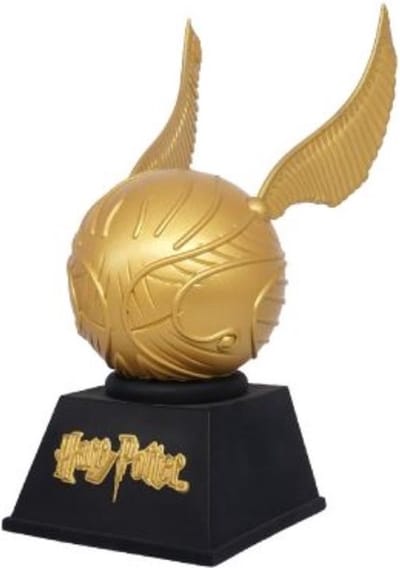 Warner Bros. 1 stuk Harry Potter Gouden Snaai Spaarpot Officieel Gelicentieerd 3D PVC Waterdicht Breukvast Beeldje Muntenbak Spaarpot Woondecoratie