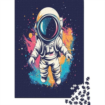 Ruimte Puzzel - Astronauten Legpuzzel - Ontspannend Tijdverdrijf - Hoge Resolutie Print - 1000 Stukjes 75x50cm