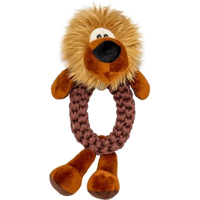 Honden speelgoed lola leeuw ring Duvoplus Zoo Friends