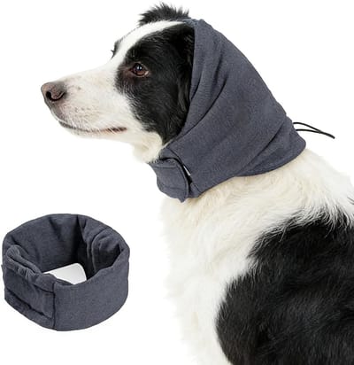 Oorverborgen Hondenhoofd Kap voor Winter, Comfortabele Oorbescherming tegen Wind en Kou, Grijze Hondenaccessoire