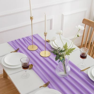 Chiffon Tafelloper - Voor Bruiloft Tafeldecoratie - Lila