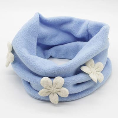Écharpe Peluche Polaire Chaude d'Hiver Couleur Bonbon pour Femmes Écharpe Mignonne adult 26 * 20CM bleu aqua
