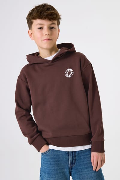 GARCIA Jongens Print Sweater Bruin Lange mouw