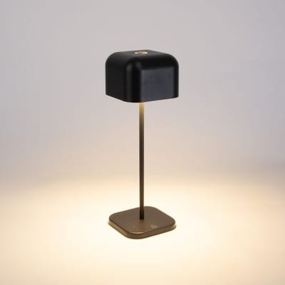 KS Verlichting Draadloze Tafellamp Oplaadbaar - Cabo - Antraciet - 30cm - Bureaulamp - LED - Touch - Dimbaar