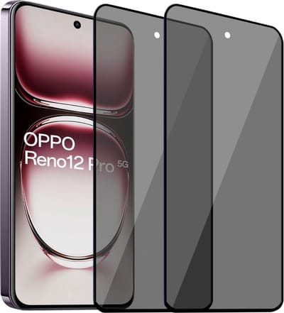 2x Geschikt voor OPPO Reno 12 / 12 Pro - Privacy Screenprotector - Beschermglas - Privé GuardCover