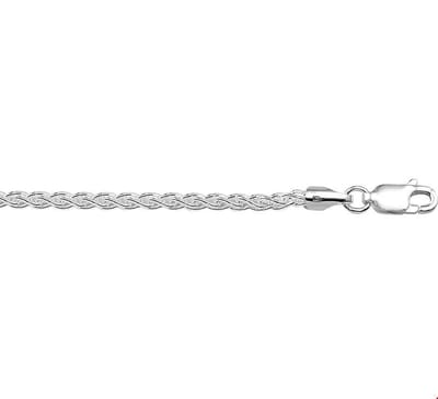 Zilveren Collier vossestaart 2 1016117 45 cm