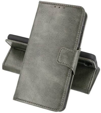 Zakelijke Book Case Telefoonhoesje Geschikt voor OnePlus 9 - Portemonnee Hoesje - Pasjeshouder Wallet Case - Donker Groen
