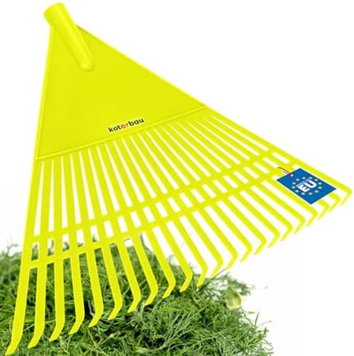 KOTARBAU® Bladhark, Tuinhark van Kunststof, 55 cm, Kersen, zonder Steel, Gazonhark, Waaierbezem, Lichtgewicht Hark, Stevige Hark