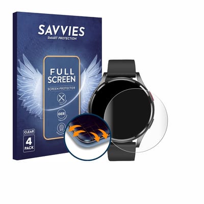 Savvies - Screenprotector voor Lgnitek GE30-H 1.43" - Folie Beschermfolie transparant volledig dekking 4 Stuks