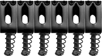 Elektrische Gitaar Tremolo Brug Zadel Set van 6 Stukken - Zwart, 10.5mm, Geschikt voor Modern Style Gitaren