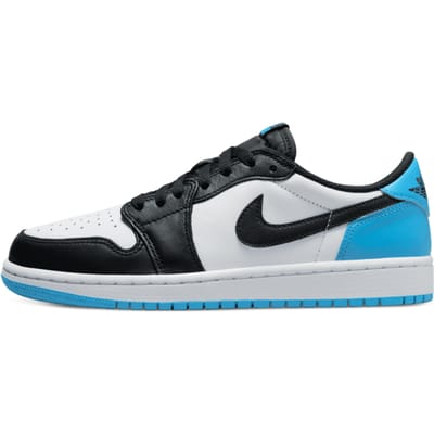 Jordan 1 Retro Low OG Black Dark Powder Blue (Women's) - Maat 35.5