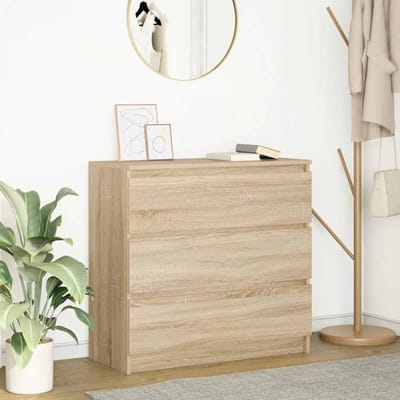 vidaXL - Dressoir - 80x35x76 - cm - spaanplaat - sonoma - eikenkleurig