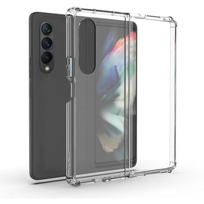 Shock Case Transparant hoesje geschikt voor de geschikt voor Samsung Galaxy Z Fold 4 hoesje - Hoesje transparant - Geschikt voor Galaxy Fold 4 hoesje / geschikt voor Samsung Galaxy Fold 4 hoesje - Case - Back cover - Transparant hoesje