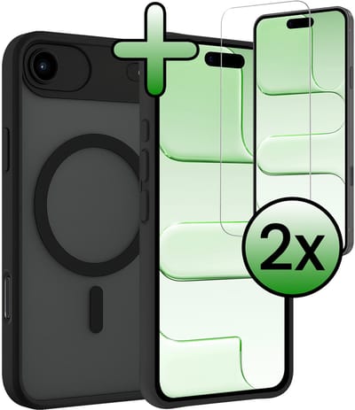 Hoesje Met 2x Screenprotector - Geschikt voor Apple iPhone Air - Magsafe Compatible - Sterk & Shockproof - Back Cover - Shock Proof Case - Telefoon Hoes - Zwart