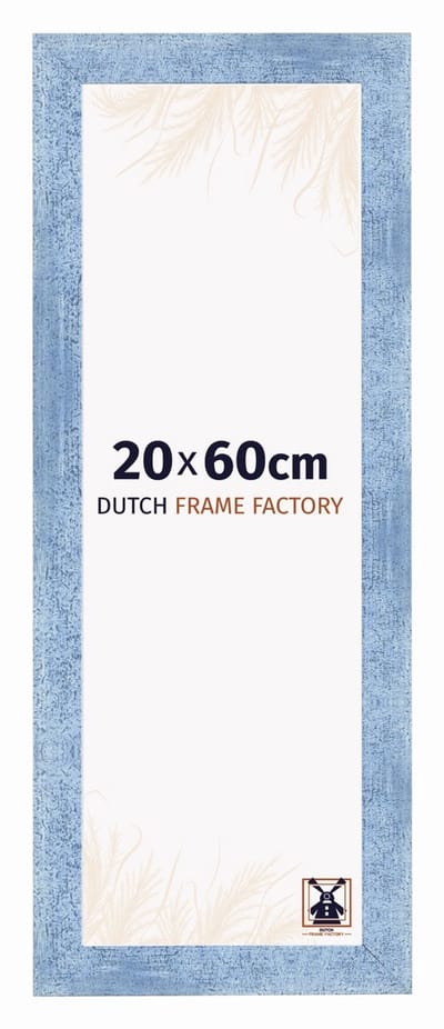 Fotolijst 20x60 cm - MDF - Helder Blauw Geveegd - Praag