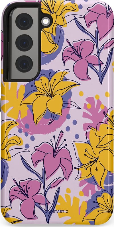Casetastic Hoesje Geschikt voor Samsung S22 - Stijlvolle Beschermende Duo-layer Case - Flora Fantasia