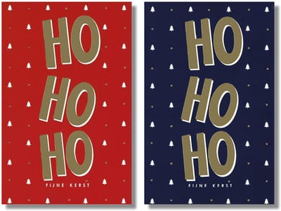 MGPcards - 20 Luxe dubbele wenskaarten - Kerstkaarten / Nieuwjaar - Foliebewerking - Witte envelop - 10.5 x 16 cm - 2 Motieven per doosje