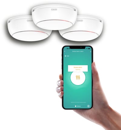 Calex Smart Rookmelder - 3 Stuks - 5 jaar batterij - Slimme rookmelder WiFi - Smart brandmelder met Calex App - Melding via mobiel