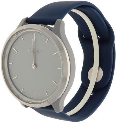 123watches siliconen sport band - marineblauw - 18mm - SM - Geschikt voor Garmin Vivoactive 4S / Venu 2S / Venu 3S / Vivomove 3s / Overige smartwatches met 18mm bandje