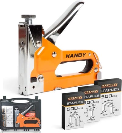 Handy - Professioneel Nietpistool Tacker in Case - met 1500 nietjes & Opbergkoffer - Nietmachine / Handtacker