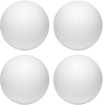 Piepschuim vormen - bal - 4x - D7 cm - styropor hobby / DIY vorm - basis knutselfiguren