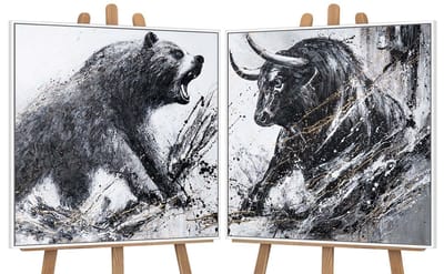 Canvas schilderij handgeschilderd wild impulse abstract – YS-Art Gallery – Luxe wanddecoratie voor woonkamer – Modern schilderij voor slaapkamer en hal