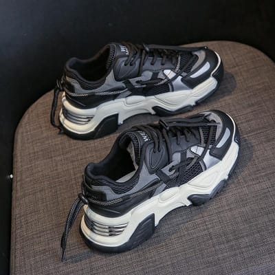 Nieuwe Koreaanse Versie van Koppelsmodellen Papa Dames Schoenen Student Sport Hardloopschoenen Ademende Casual Schoenen 40