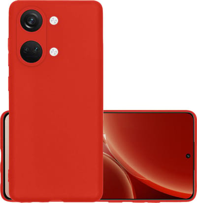Hoesje - Geschikt voor OnePlus Nord 3 - Sterk & Shockproof - Hoes Cover - Siliconen Case - Rood