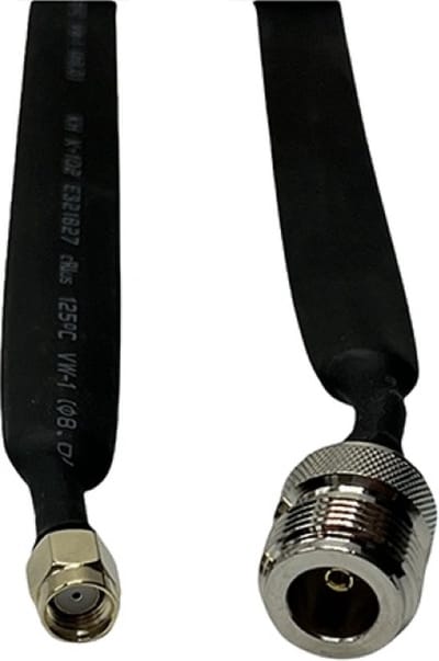 DrPhone SRC2 V2 - Platte Window Kabel - RP-Sma Male naar N-Type Female Coaxiale Kabel  – 25 CM - Voor Raam / Buitengebruik