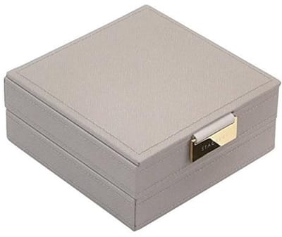 Set van 2 Taupe Charm Sieradendozen met Champagne Gouden Accentuering