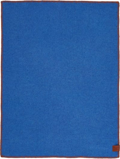 Klippan wiegdeken Cozy baby blue/orange, 50% recycled & 50% eco lambswool