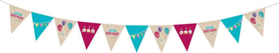 Amscan Vlaggenlijn My Birthday 4 M Papier Blauw/roze